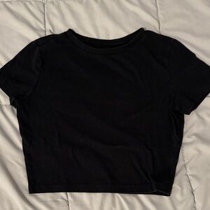 Wild Fable Black Cropped T-Shirt